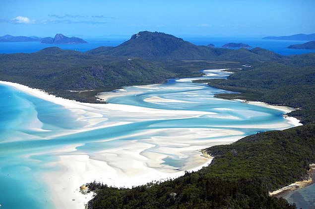 A series of aerial shots from above whitehaven beach, whitsunday island, from tropical north queensland, australia. Best Buildings And Beautiful Places Of The World Whitehaven Beach Australia